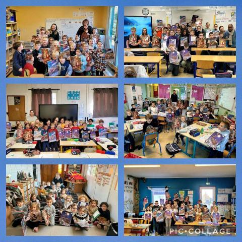 Distribution des calendriers de l'Avent - École Sainte Marie