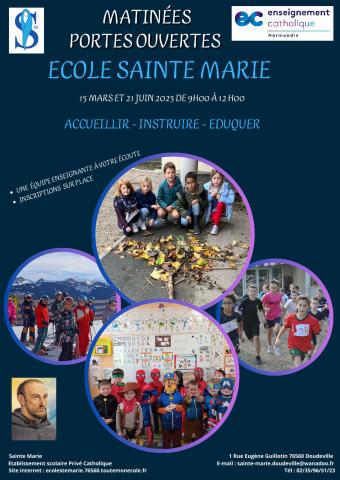 Matinées "Portes ouvertes" - École Saint-Marie